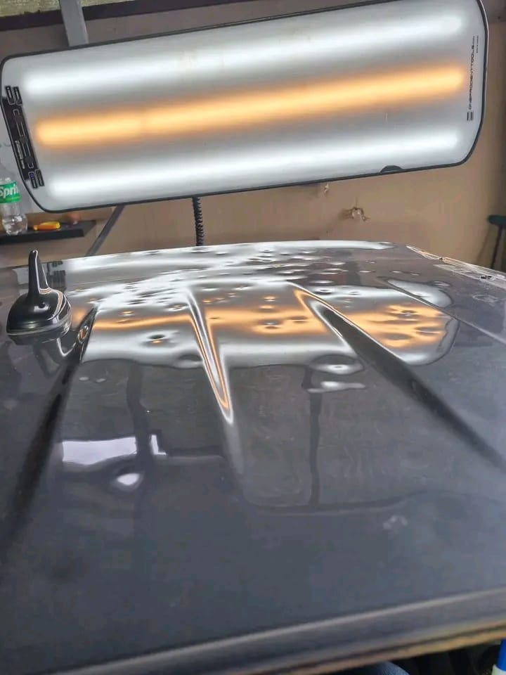 Car dent before repair